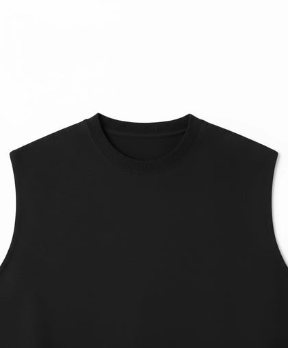 TANK TOP BLACK 250 GSM OVERSIZE