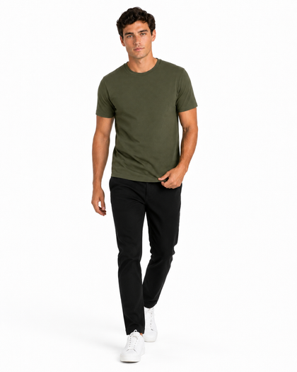 ARMY GREEN 160 GSM REGULAR FIT