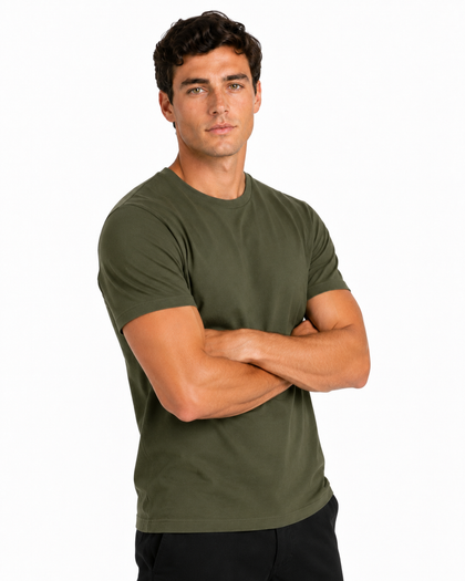 ARMY GREEN 160 GSM REGULAR FIT