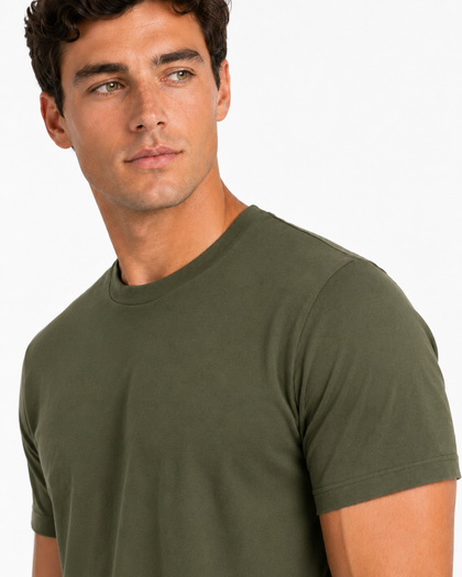 ARMY GREEN 160 GSM REGULAR FIT