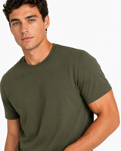 ARMY GREEN 160 GSM REGULAR FIT