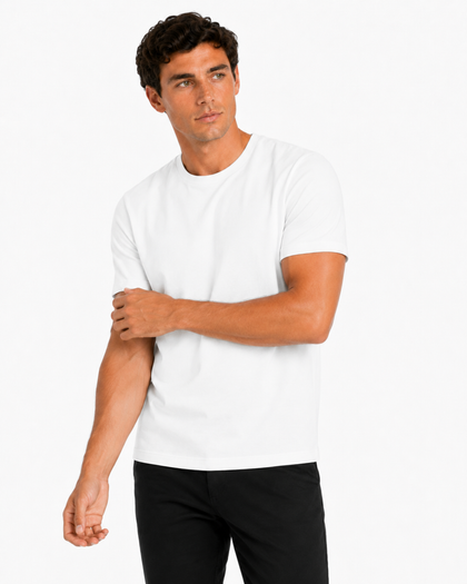 WHITE 160 GSM REGULAR FIT
