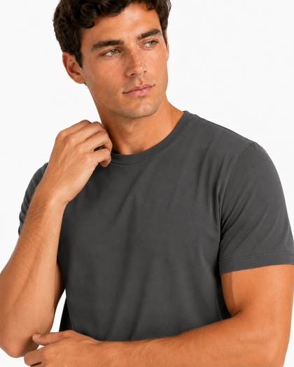 CARBON BLACK 160 GSM REGULAR FIT