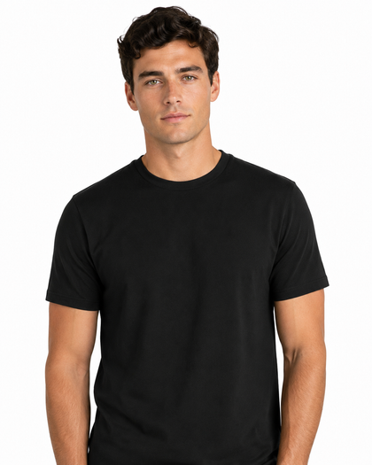 BLACK 160 GSM REGULAR FIT