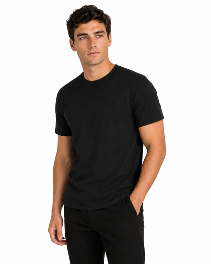 BLACK 160 GSM REGULAR FIT