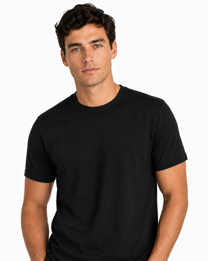 BLACK 160 GSM REGULAR FIT