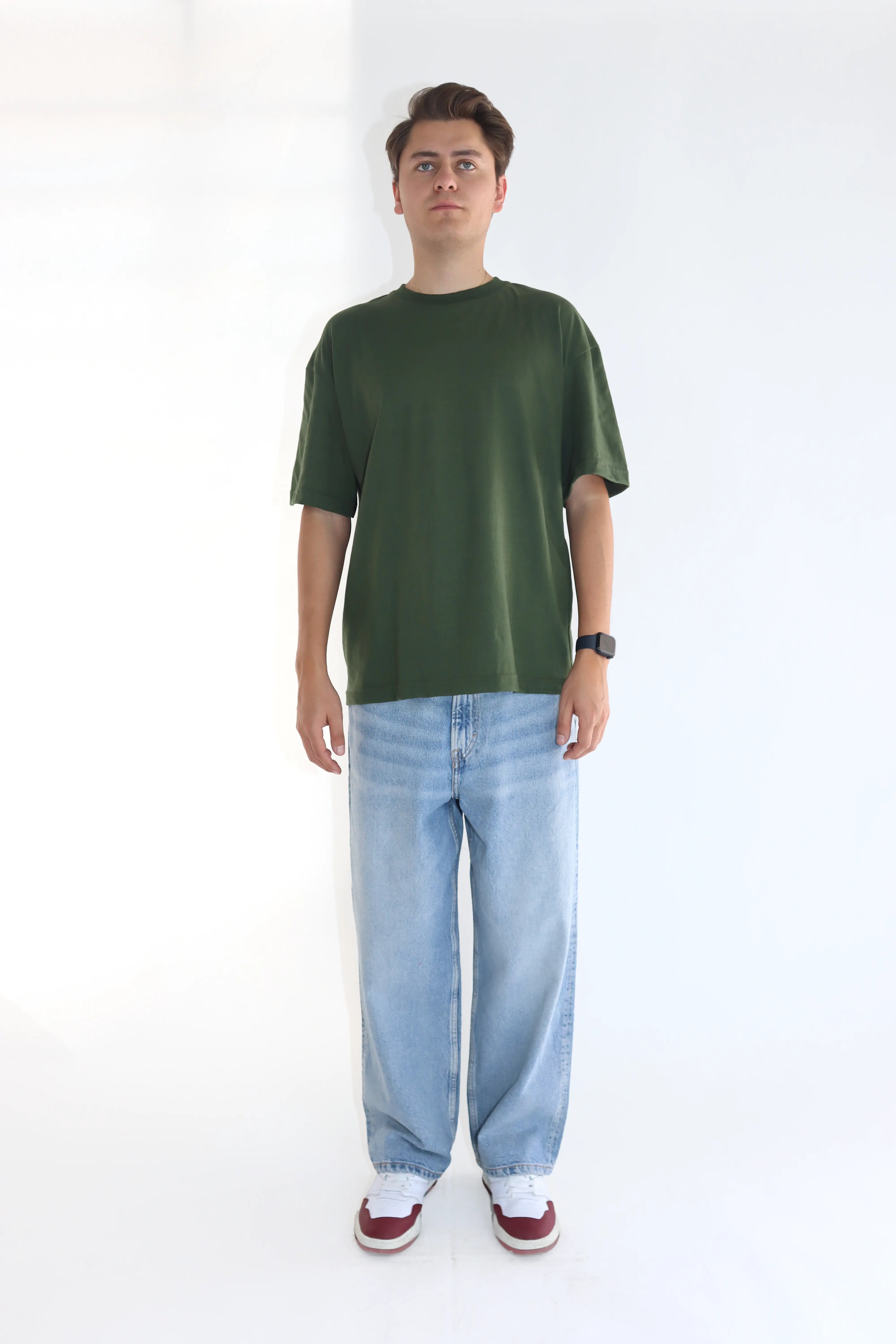 ARMY GREEN 200 GSM OVERSIZE