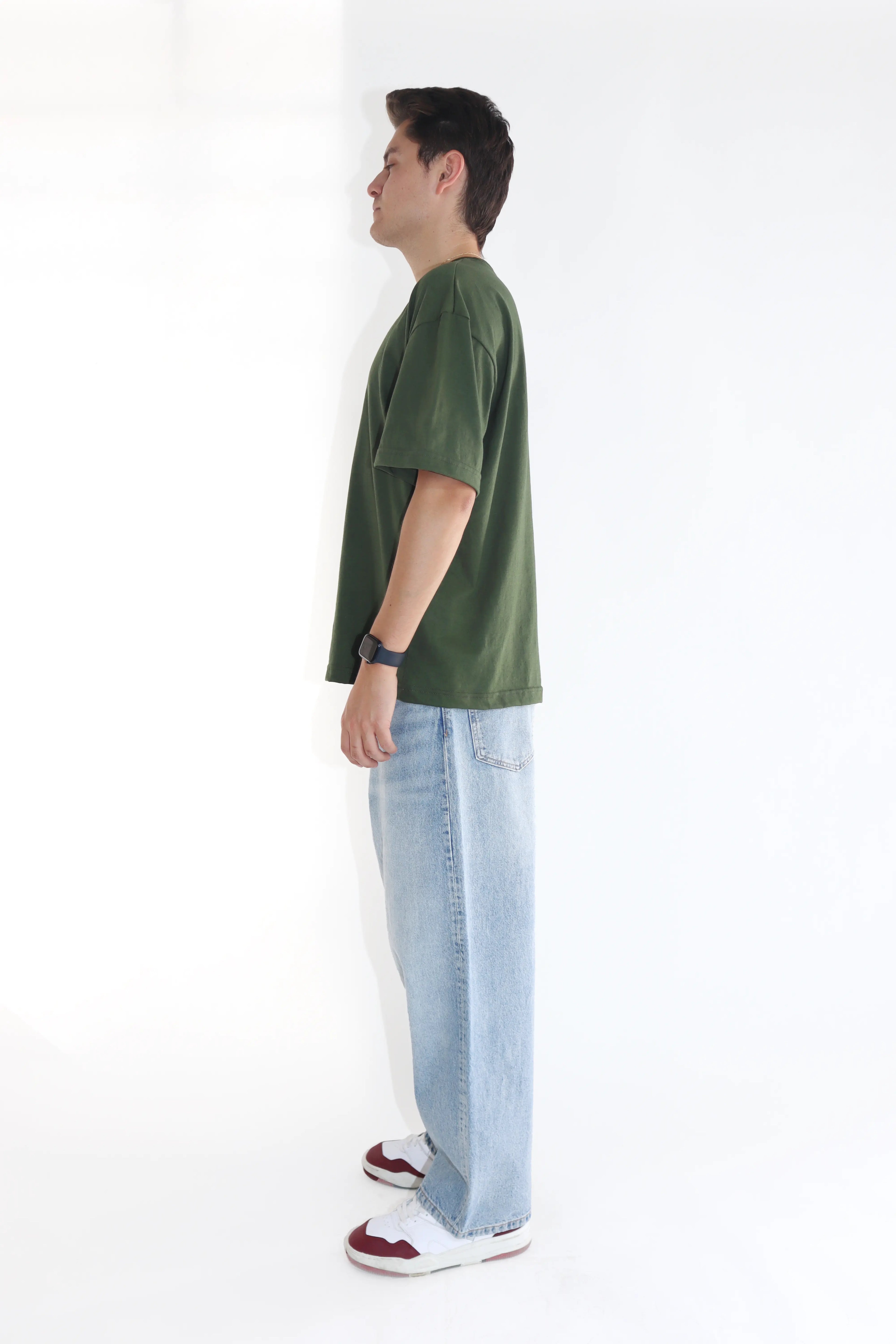 ARMY GREEN 200 GSM OVERSIZE