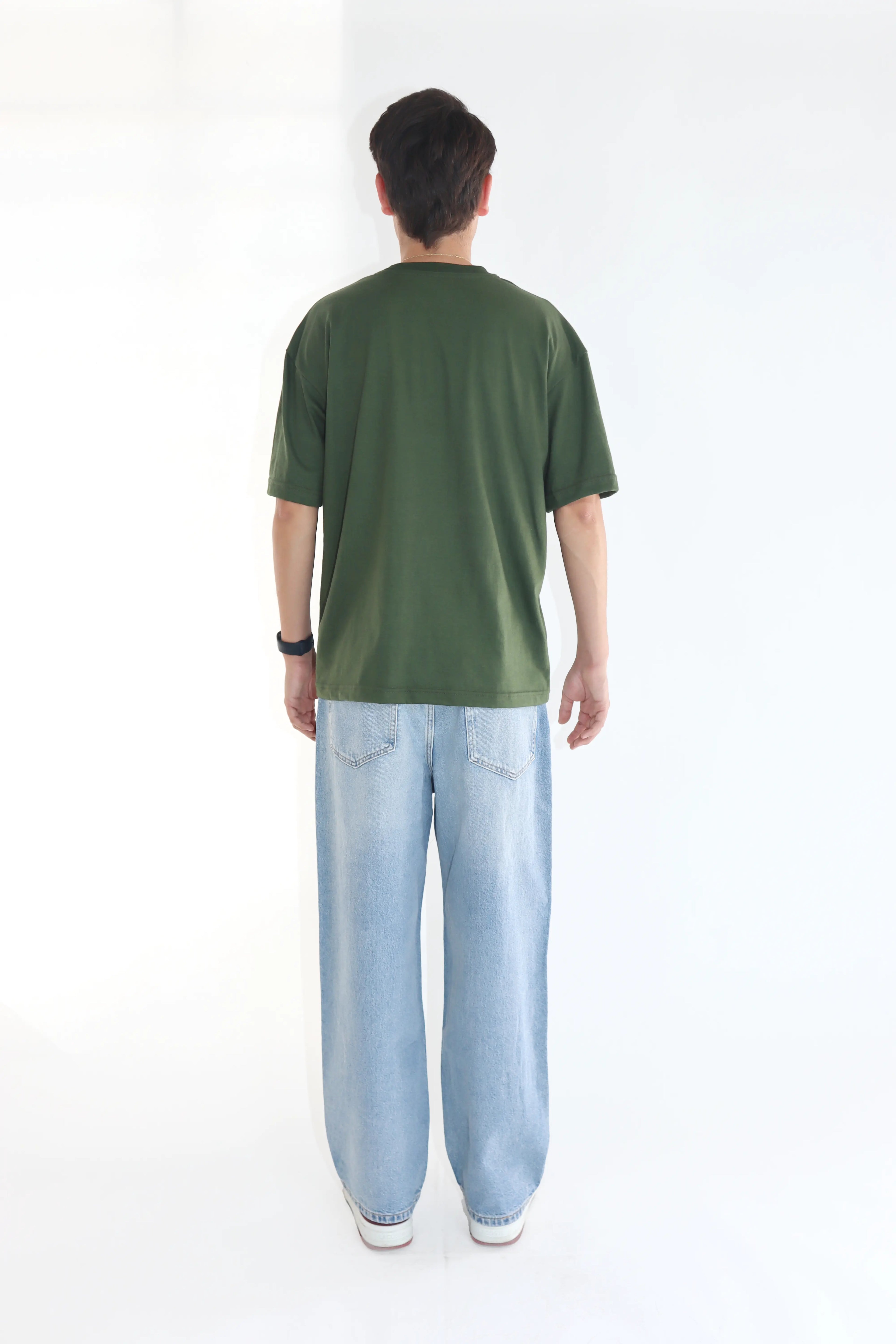 ARMY GREEN 200 GSM OVERSIZE