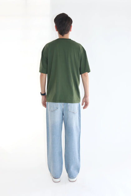 ARMY GREEN 200 GSM OVERSIZE
