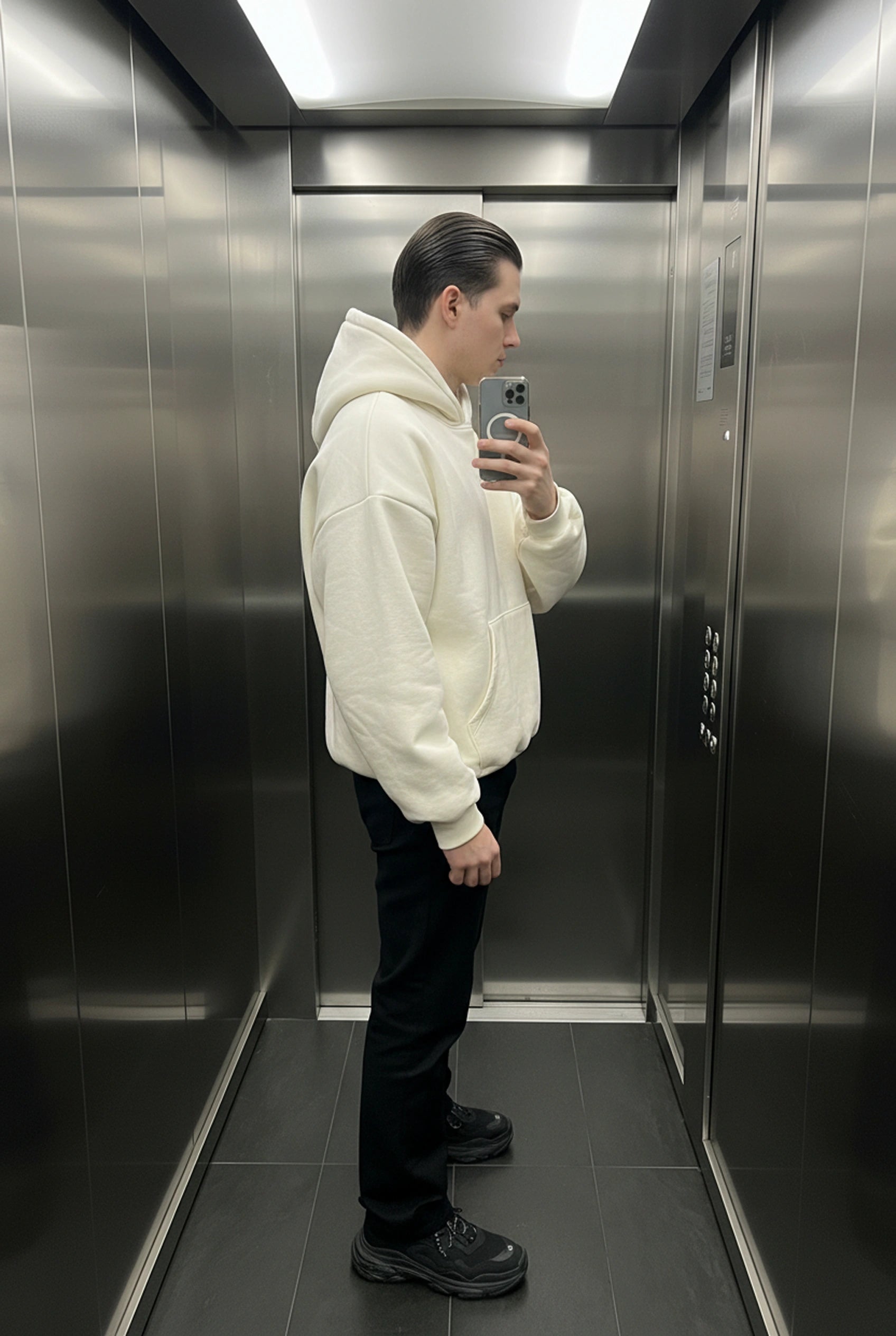 HOODIE HEAVYWEIGHT PREMIUM CREAM OVERSIZE