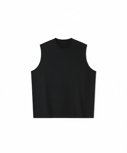 TANK TOP BLACK 250 GSM OVERSIZE