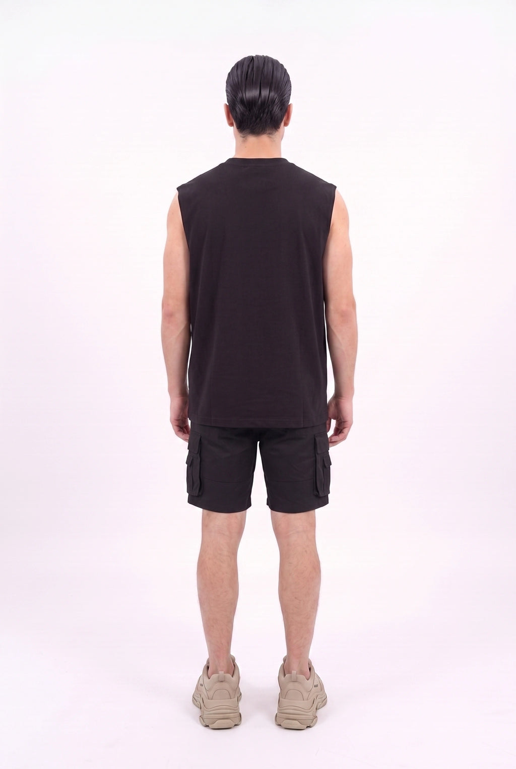 TANK TOP BLACK 250 GSM OVERSIZE