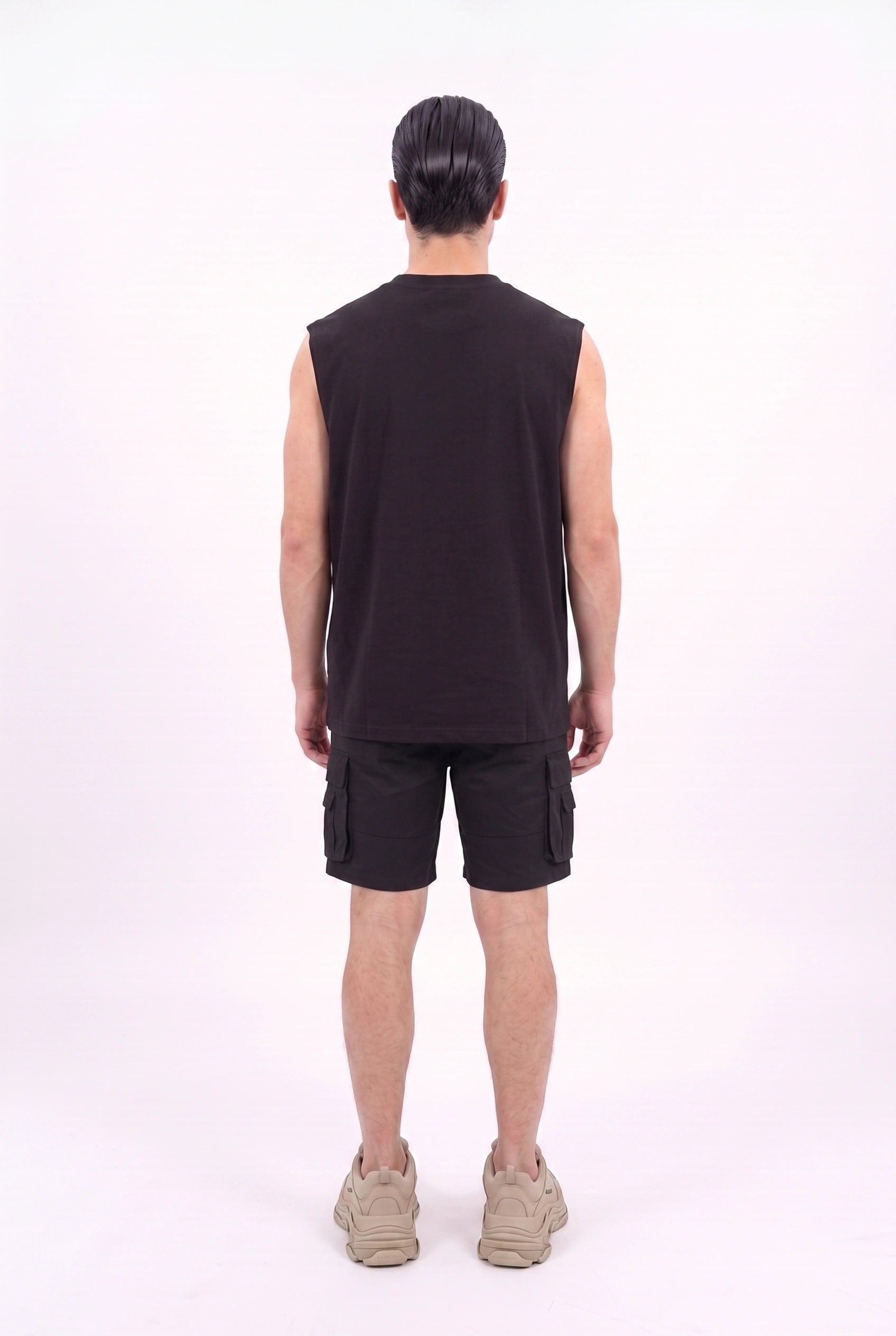 TANK TOP BLACK 250 GSM OVERSIZE