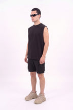 TANK TOP BLACK 250 GSM OVERSIZE