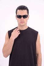 TANK TOP BLACK 250 GSM OVERSIZE