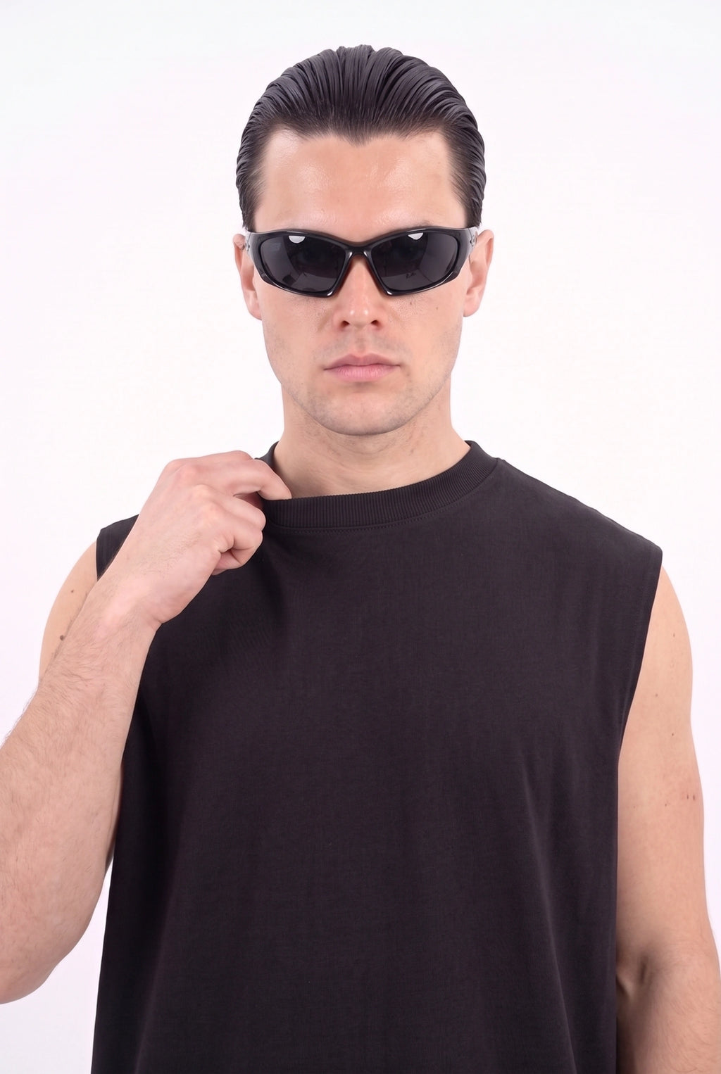 TANK TOP BLACK 250 GSM OVERSIZE