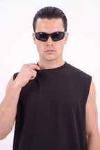 TANK TOP BLACK 250 GSM OVERSIZE
