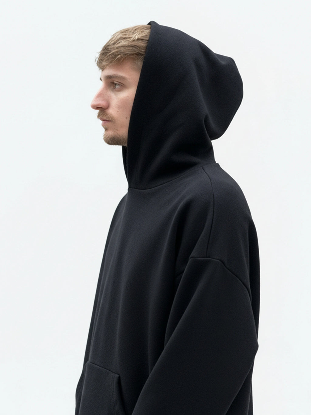 HOODIE HEAVYWEIGHT PREMIUM BLACK OVERSIZE