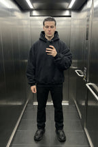 HOODIE HEAVYWEIGHT PREMIUM BLACK OVERSIZE