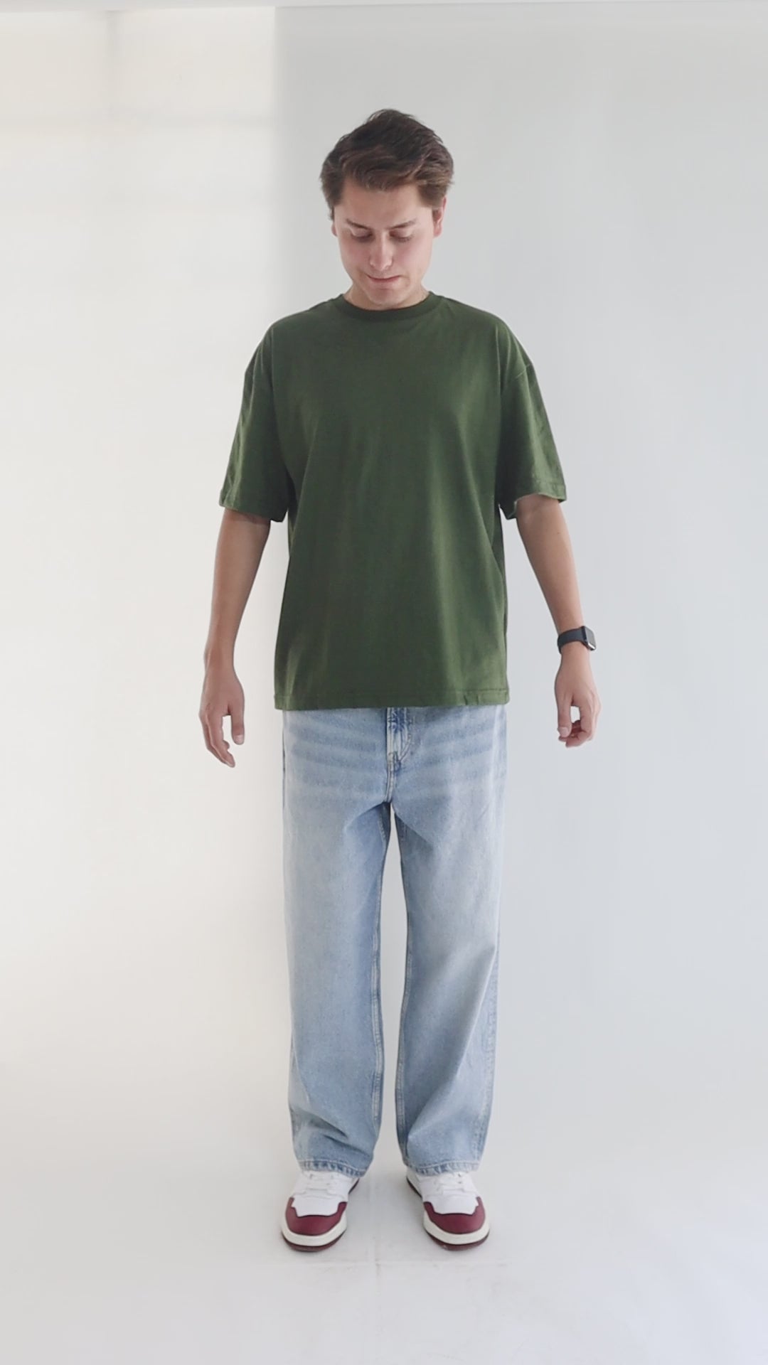 ARMY GREEN 200 GSM OVERSIZE